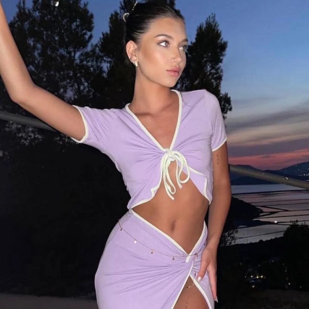 SNDYS Top + Skirt Set / Kloss Claudia Maxi Midi Summer Spring Resort crop